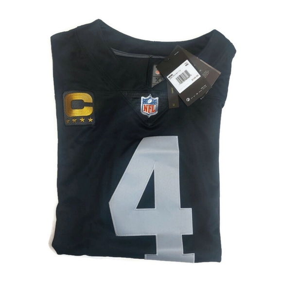 Nike Las Vegas Raiders Jersey Mens Size XXL Field Black Silver Derek Carr #4 - Picture 8 of 9